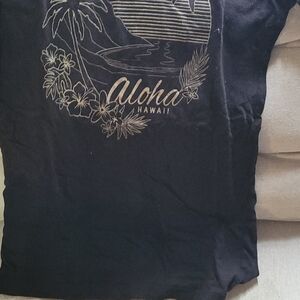 Black Aloha Hawaii Graphic T-Shirt